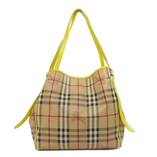 バーバリー BURBERRY ノバチェック トートバッグ PVC レディース 中古 