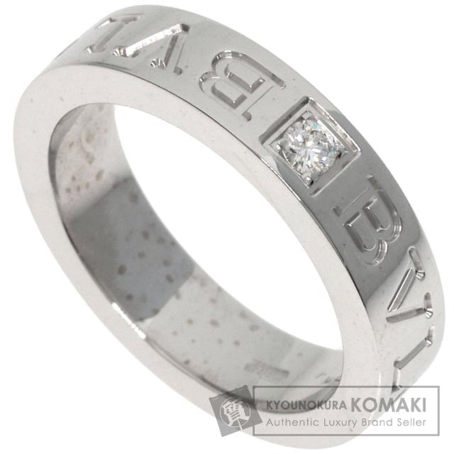 ブルガリ BVLGARI ダブルロゴ 1P ダイヤモンド リング・指輪 K18  