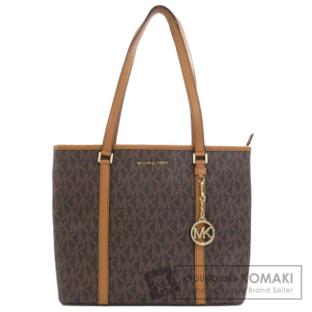 【美品】MICHAEL KORS トートバッグ レザー PVC 金金具 0763 MICHAEL KORS トートバッグ レザー PVC 金金具 0763