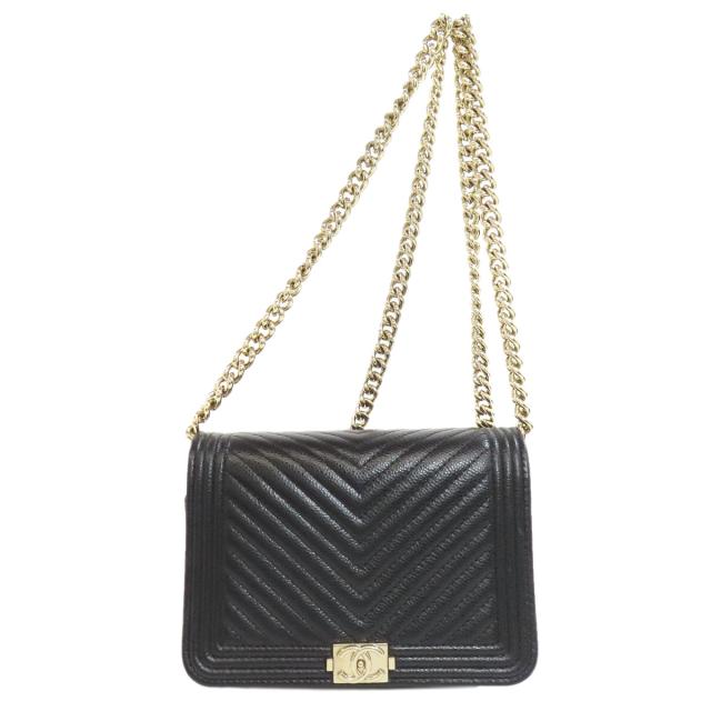 シャネル CHANEL  チェーンウォレット ボーイシャネル ゴールド金具  中古 シャネル CHANEL チェーンウォレット ボーイシャネル ゴールド金具