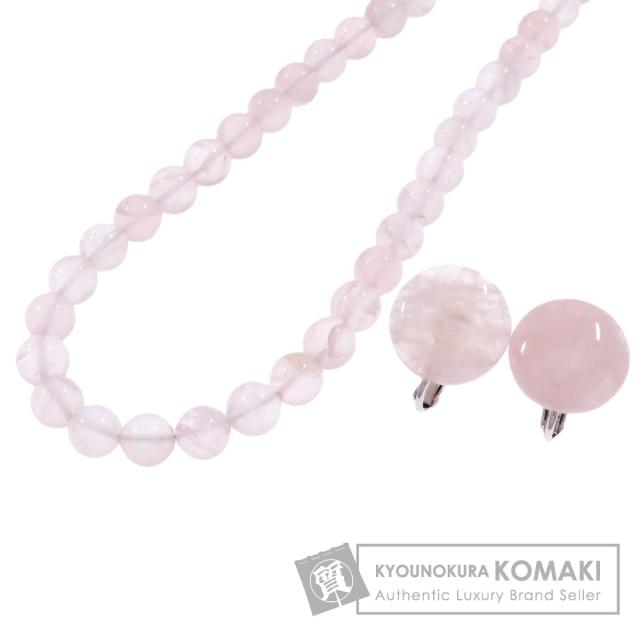 セレクトジュエリー SELECT JEWELRY  2点セット ローズクオーツ風  ネックレス シルバー     中古