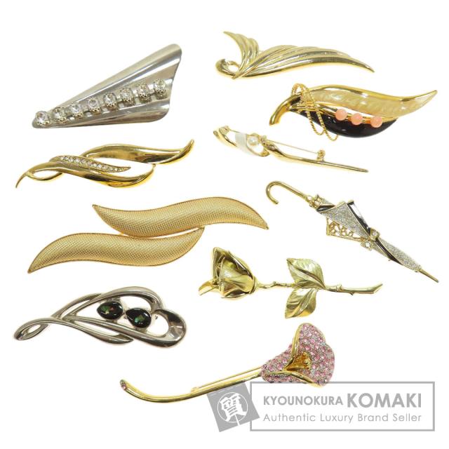 セレクトジュエリー SELECT JEWELRY ブローチ 10個セット ブローチ 金属製 中古