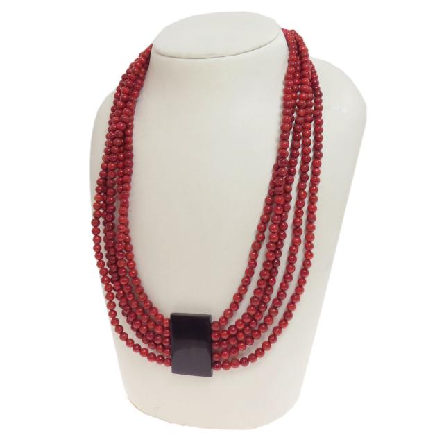 珊瑚 サンゴ ネックレス SV 珊瑚サンゴネックレス11.3mm、重约34g（56