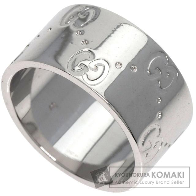 グッチ GUCCI  アイコン ワイド #8  リング・指輪 K18ホワイトゴールド レディース  中古の通販は