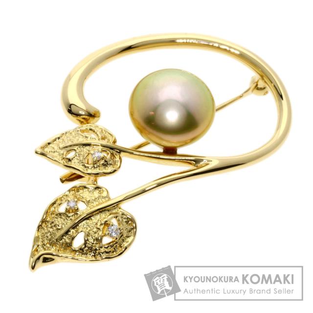 タサキ TASAKI ゴールデンパール 真珠 ダイヤモンド ブローチ タサキ TASAKI ゴールデンパール 真珠 ダイヤモンド ブローチ