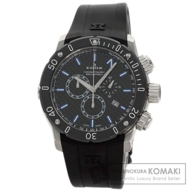 エドックス EDOX 10221-3-NIBU2 クロノオフショア1 腕時計 ステンレススチール ラバー 中古