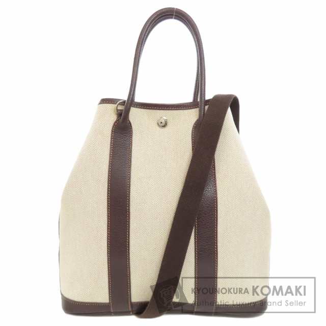 エルメス HERMES  ガーデンファイル シルバー金具  ハンドバッグ トワルアッシュ 中古の通販は