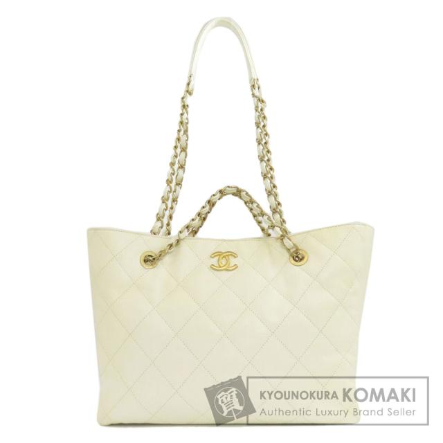 シャネル CHANEL  チェーントート ゴールド金具 2WAY  トートバッグ グレインド カーフスキン 中古