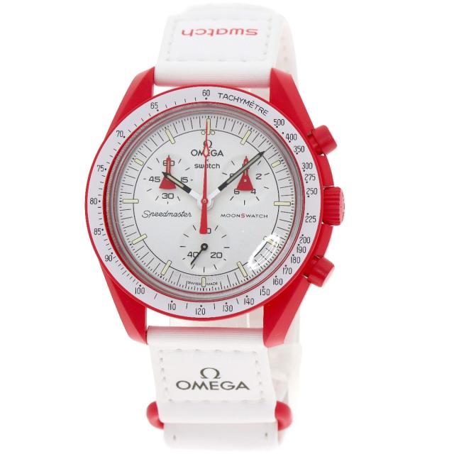 スウォッチ Swatch S033R100 MISSION TO MARS スピードマスター オメガ コラボ 腕時計 セラミック 中古_1