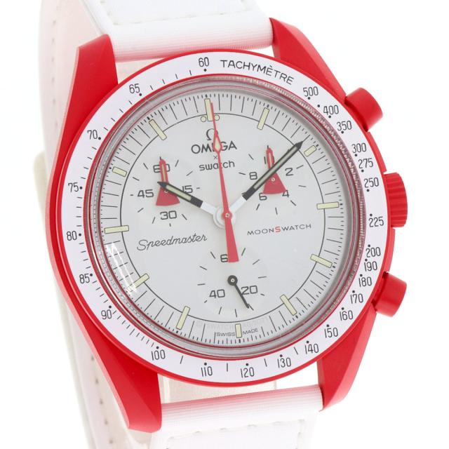 スウォッチ Swatch S033R100 MISSION TO MARS スピードマスター オメガ コラボ 腕時計 セラミック 中古_4