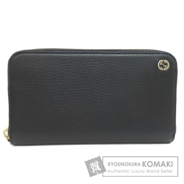 グッチ GUCCI 449347  インターロッキングG  長財布（小銭入れなし） レザー レディース  中古の通販は