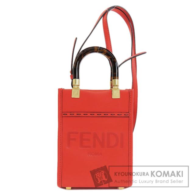 フェンディ FENDI  サンシャインショッパー ミニ 2WAY  ハンドバッグ レザー レディース  中古