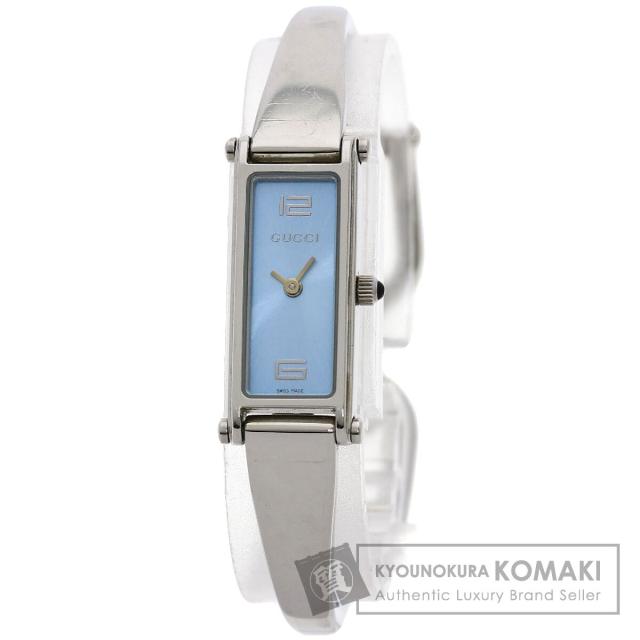 グッチ GUCCI 1500L スクエアフェイス 腕時計 ステンレススチール SS レディース 中古