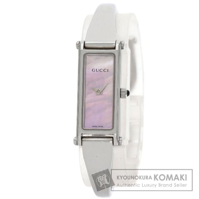 グッチ GUCCI 1500L スクエアフェイス 腕時計 ステンレススチール SS レディース 中古