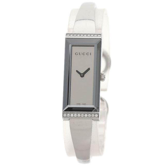 グッチ GUCCI 127.5 スクエアフェイス ベゼル ダイヤモンド 腕時計 