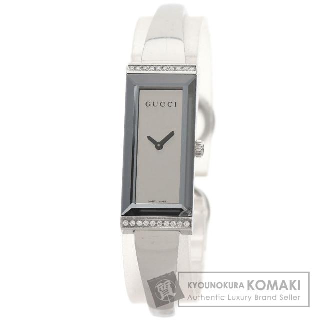 グッチ GUCCI 127.5 スクエアフェイス ベゼル ダイヤモンド 腕時計 