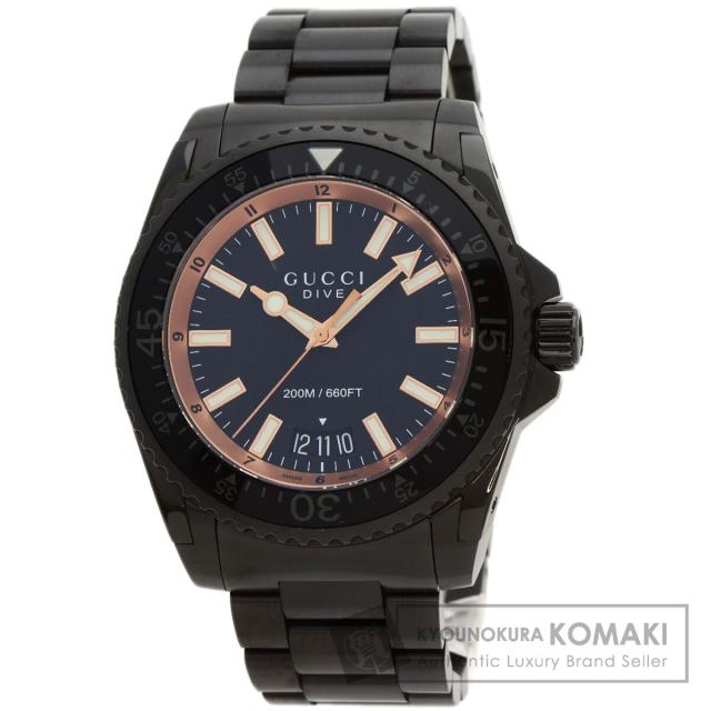 グッチ GUCCI YA136.2 ダイブ 腕時計 ステンレススチール SS メンズ 中古