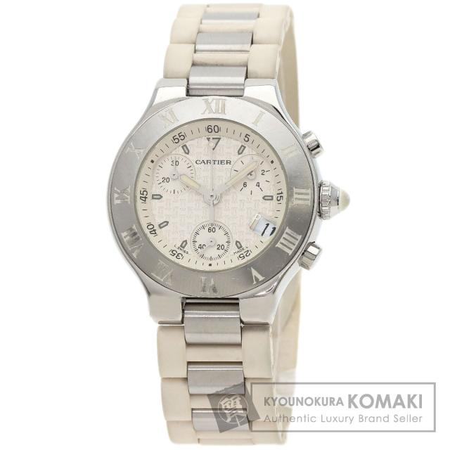 カルティエ CARTIER W10197U2  クロノスカフ SM  腕時計 ステンレススチール ラバー   中古の通販は