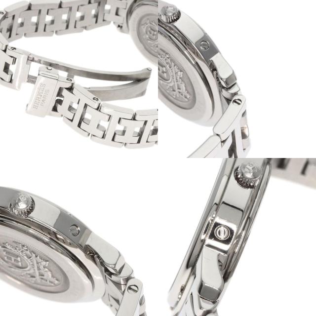 エルメス HERMES CL4.210  クリッパー ナクレ  腕時計 ステンレススチール SS   レディース  中古_5