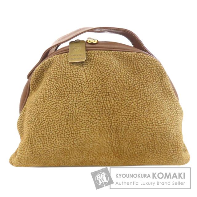 ボルボネーゼ BORBONESE  ウズラ柄  ハンドバッグ スウェード レディース  中古