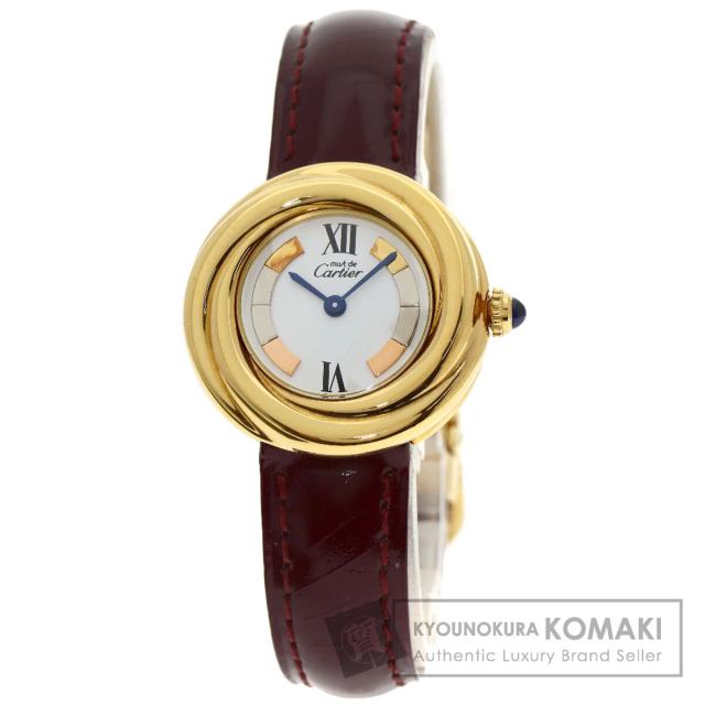 カルティエ CARTIER W1010644  マスト トリニティー  腕時計 GP 革   レディース  中古