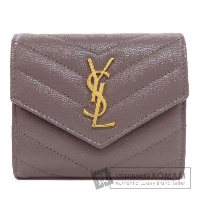 YSL グレー　二つ折り財布 YSL グレー 二つ折り財布 SAINT LAURENT サンローラン 2つ折り