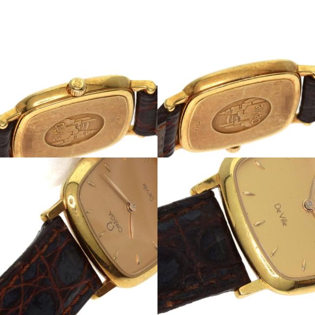 オメガ OMEGA ヴィンテージ K18YG/レザー Cal.284 手巻き メンズ 良品 E#127953 オメガ OMEGA Ref.14703 ヴィンテージ ジュネーブ デイト K18YG⁄レザー