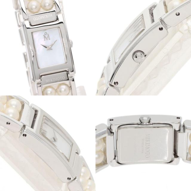 ミキモト MIKIMOTO NNS-8019PF スクエア パールブレス 腕時計  