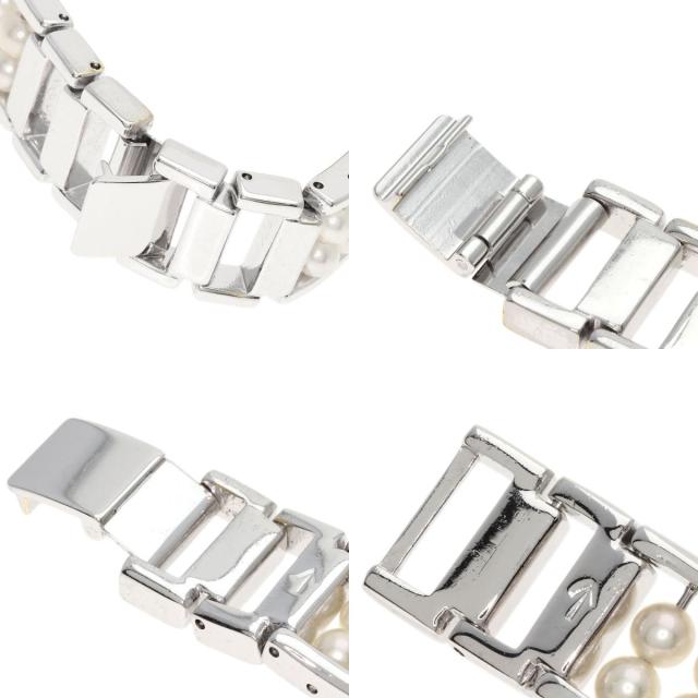 ミキモト MIKIMOTO NNS-8019PF スクエア パールブレス 腕時計  