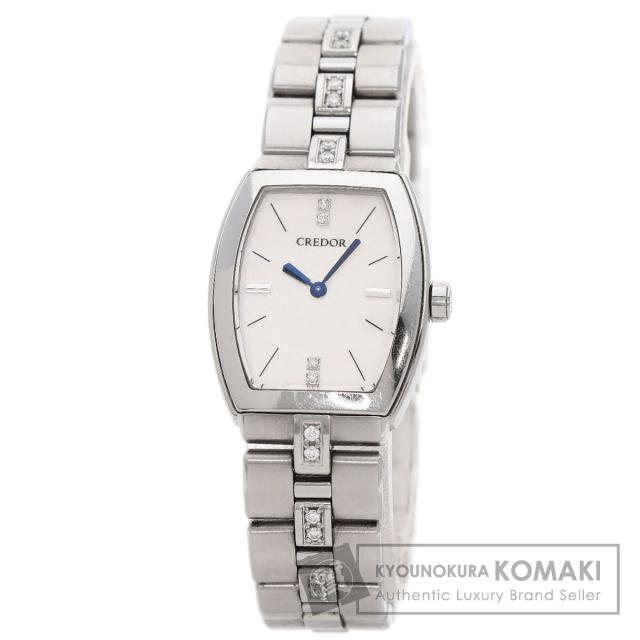 セイコークレドール シグノ 美品 11P天然ダイヤインデックス レディース