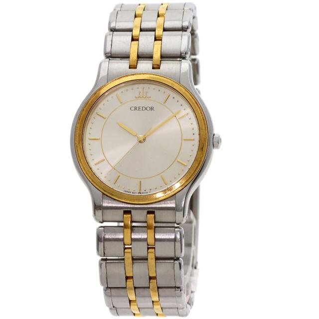 セイコー クレドール ラウンド シルバー メンズ 腕時計 999