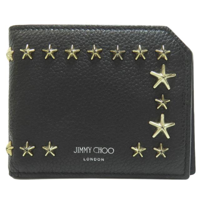 ジミーチュウ Jimmy Choo スターモチーフ 二つ折り財布（小銭入れあり） レザー 中古_1