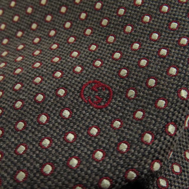 GUCCI ドット柄 風ネクタイ タグ付き GUCCI ネクタイ ドット柄 ブラック - メルカリ