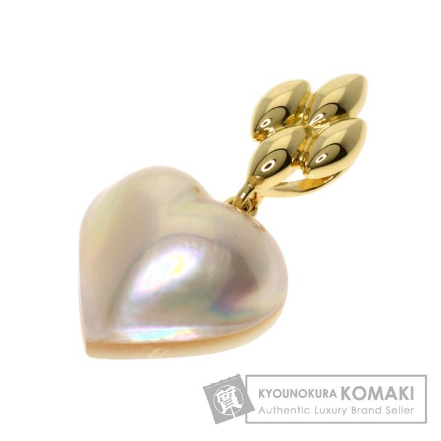 タサキ TASAKI  ハートモチーフ マベパール 真珠  ペンダントトップ K18イエローゴールド 中古
