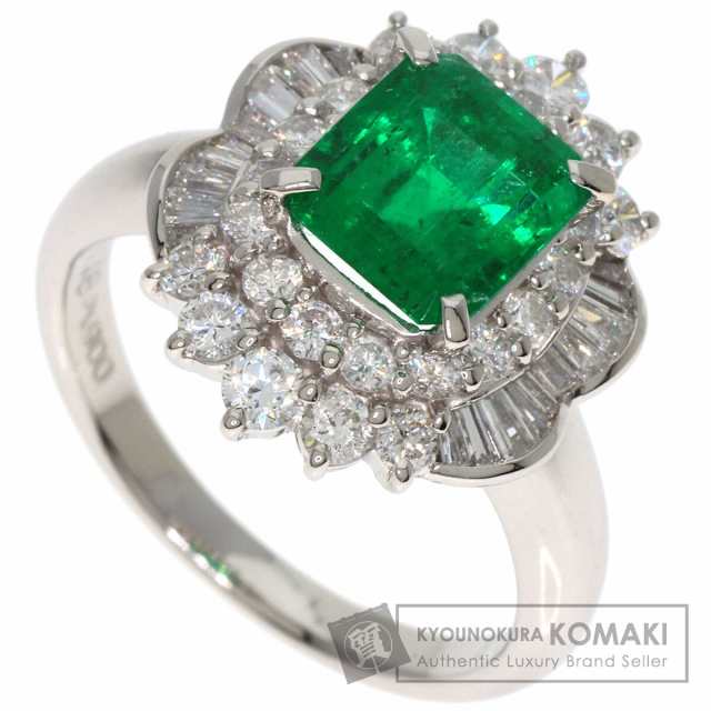 セレクトジュエリー SELECT JEWELRY  エメラルド ダイヤモンド  リング・指輪 プラチナPT900     中古の通販は