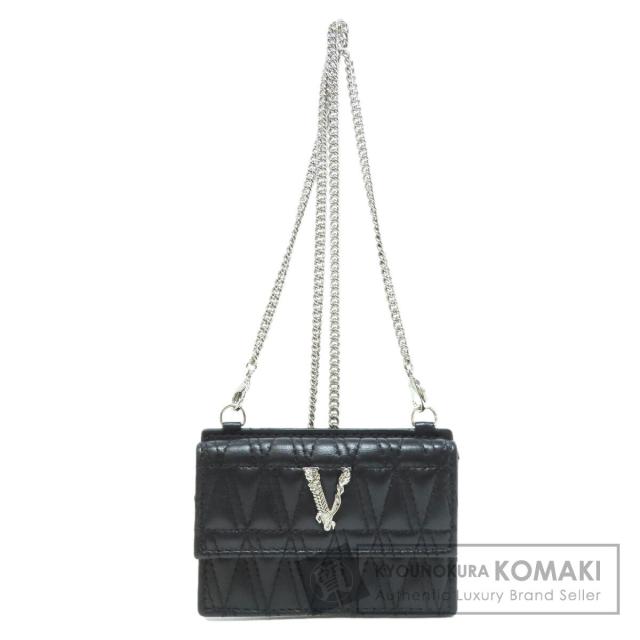 ヴェルサーチ VERSACE  チェーン付き  カードケース レザー レディース  中古
