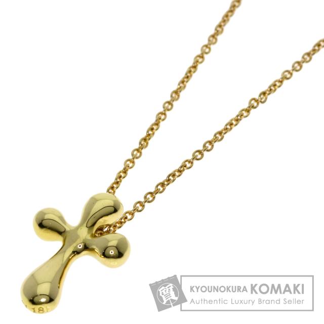 ティファニー TIFFANY&Co. スモールクロス ネックレス K18イエロー 