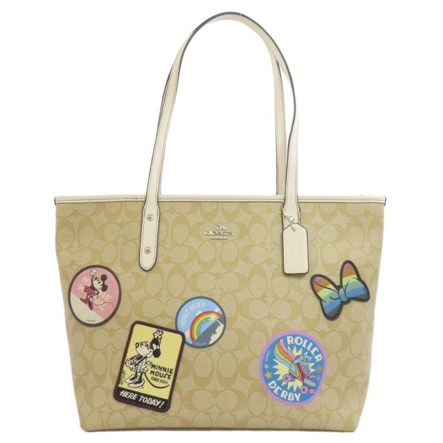 コーチ COACH F29358 ミッキーコラボ ディズニー トートバッグ PVC レディース 中古_1