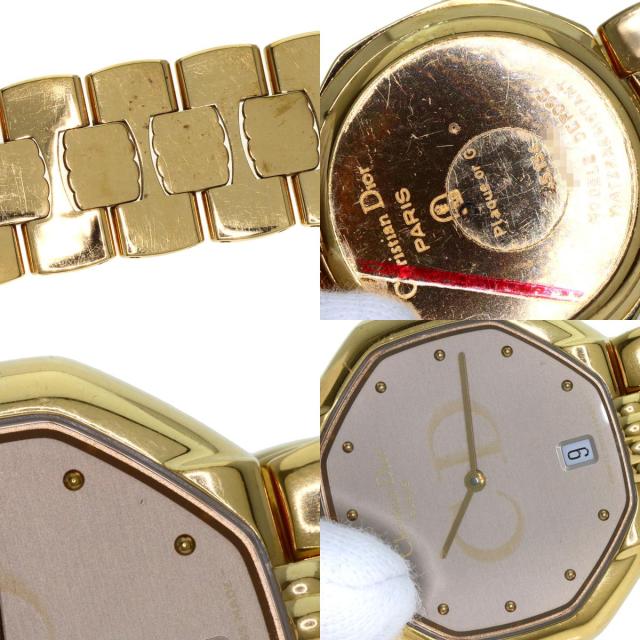 クリスチャンディオール CHRISTIAN DIOR 25.154 オクタゴン 腕時計 GP GP メンズ 中古_9