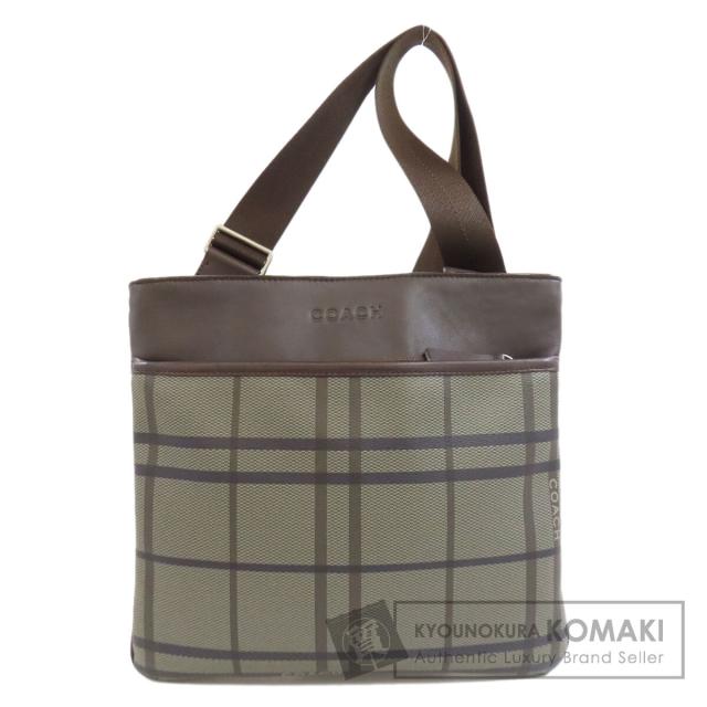 コーチ COACH F70751 チェック柄 ショルダーバッグ レザー レディース  