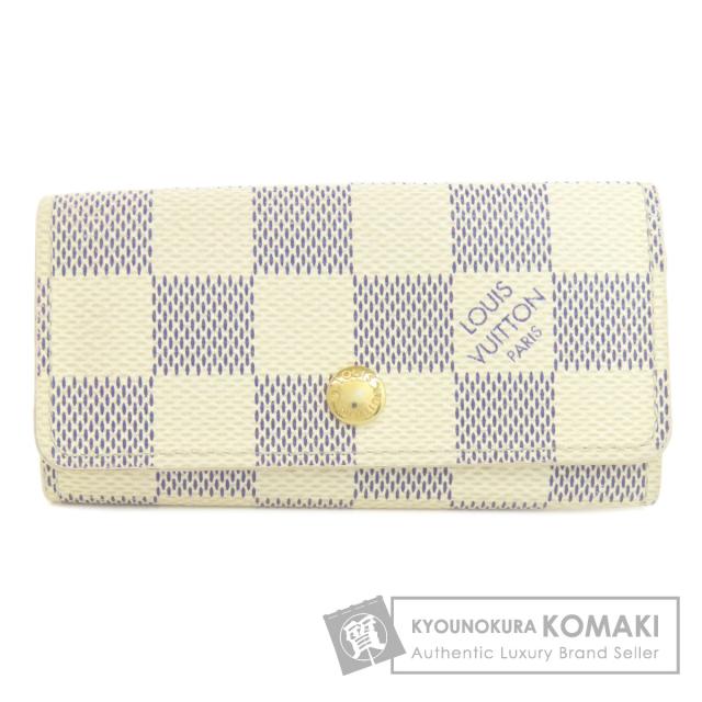 ルイヴィトンキーケースN60020ミュルティクレ4アズールダミエ RFID確認済 ルイヴィトンアズール ミュルティクレ 4連 14137 レディース