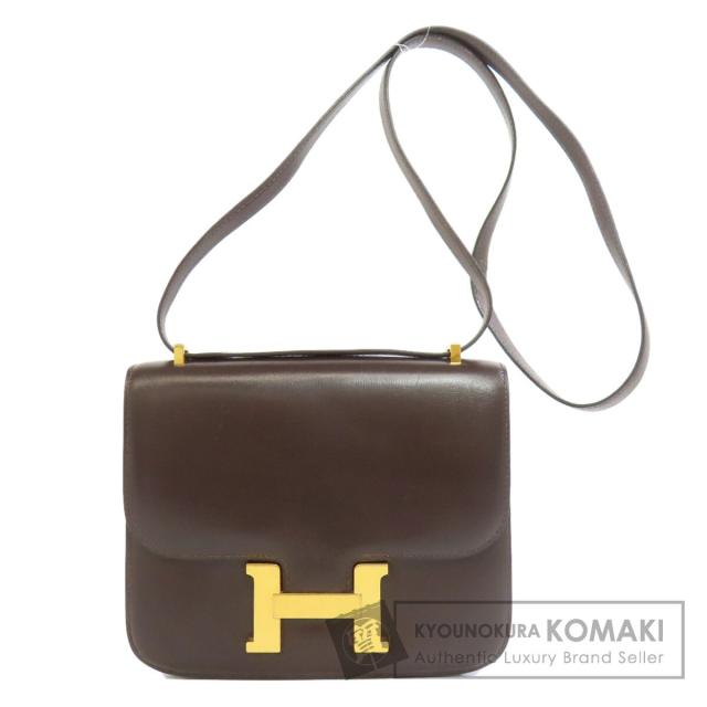 エルメス HERMES  コンスタンスミニ ゴールド金具  ショルダーバッグ ボックスカーフ 中古