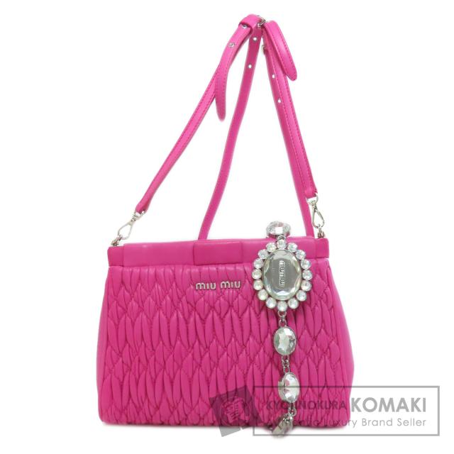 ミュウミュウ MIUMIU マテラッセ 2WAY ショルダーバッグ カーフ  