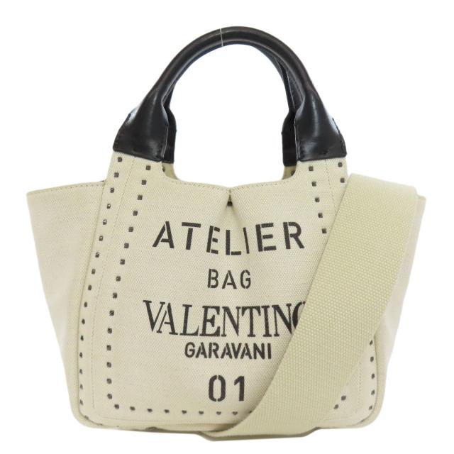バレンティノ VALENTINO 2WAY ハンドバッグ キャンバス レディース 中古_1