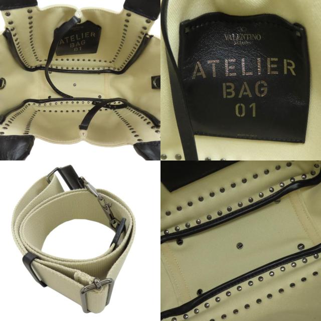 バレンティノ VALENTINO 2WAY ハンドバッグ キャンバス レディース 中古_5