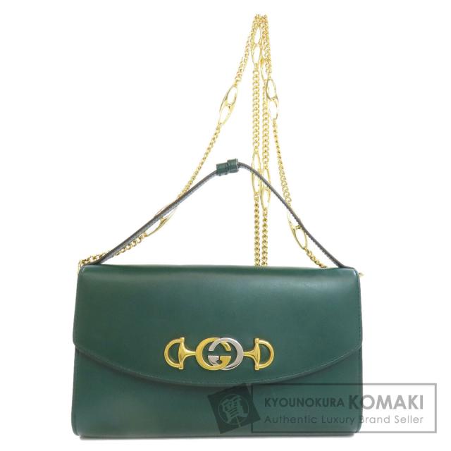 グッチ GUCCI 572375  ズゥミ チェーンショルダー  ハンドバッグ カーフ レディース  中古