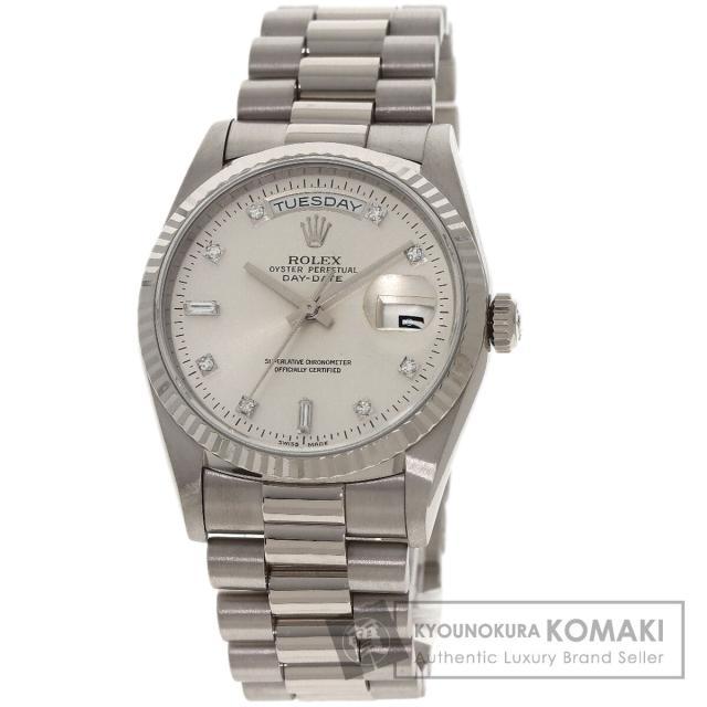 ロレックス ROLEX 18239A  デイデイト 10P ダイヤモンド  腕時計 K18ホワイトゴールド K18WG   中古の通販は