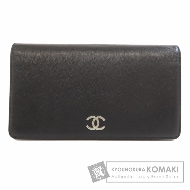 シャネル CHANEL ココマーク シルバー金具 長財布(小銭入れあり) グレインド 中古の通販は