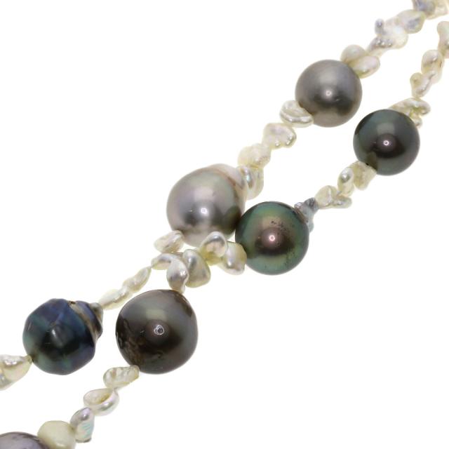 セレクトジュエリー SELECT JEWELRY  パール 真珠 ケシパール  ネックレス シルバー     中古_2
