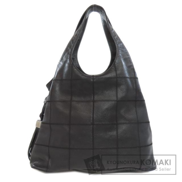 シャネル CHANEL  チョコバー シルバー金具  トートバッグ グレインド カーフスキン 中古の通販は